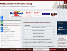 Tablet Screenshot of mietzinsreduktion.ch